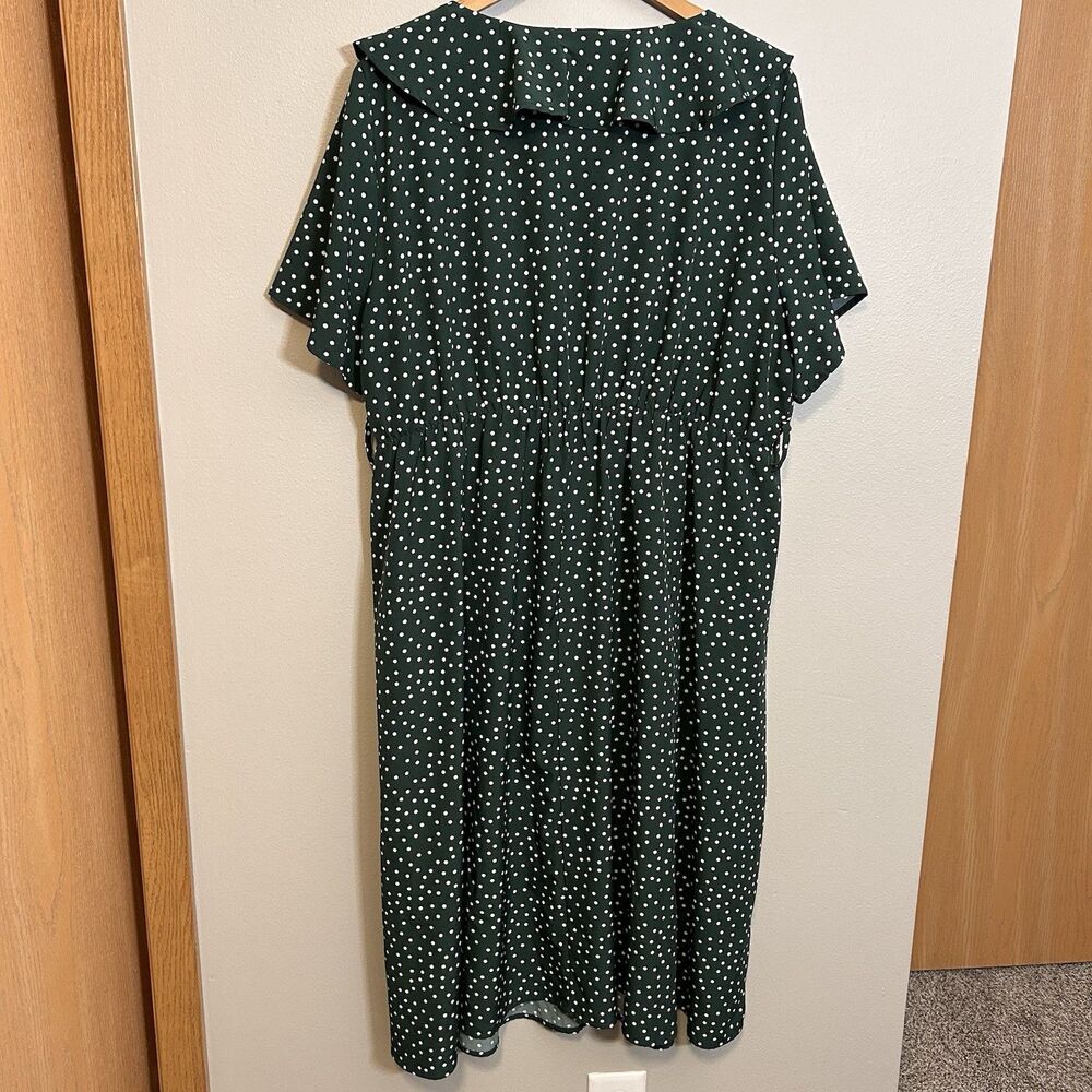 BloomChic Womens Green Polka Dot Dress 18-20 Pockets - Picture 2 of 8
